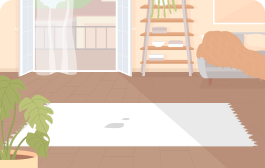 Moderate carpet staining