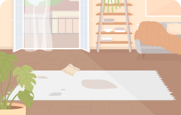 Heavy carpet staining