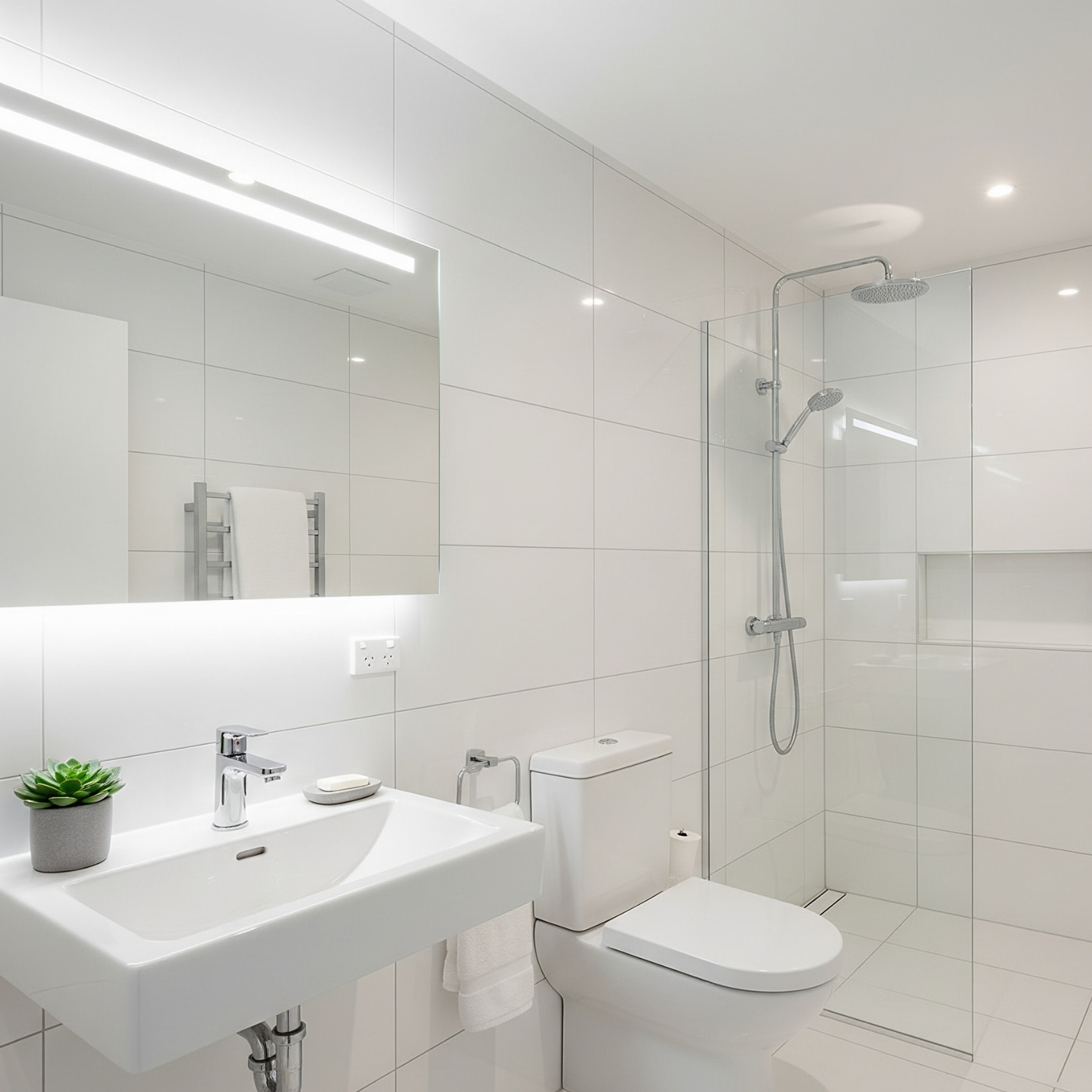 Clean modern bathroom