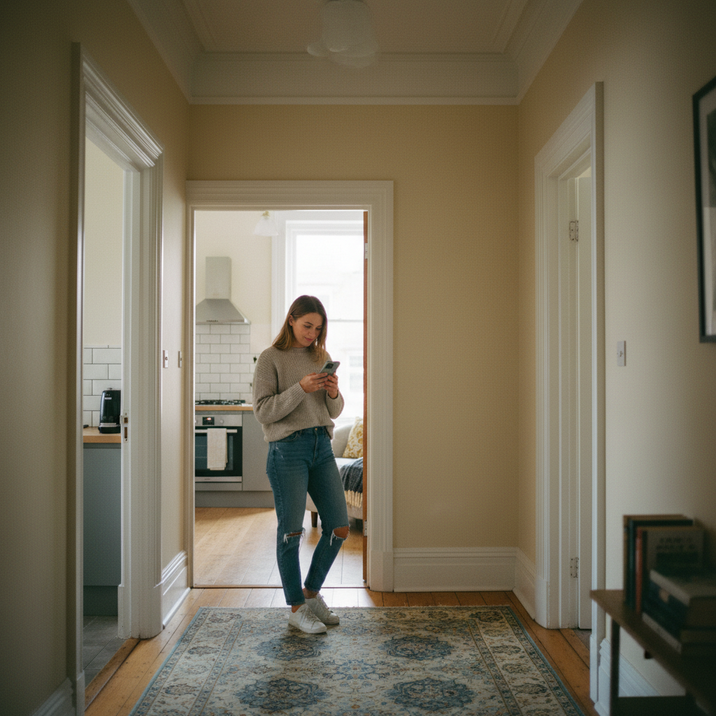 Glasgow Airbnb host reviewing a cleaning checklist before guest arrival